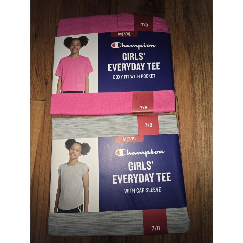 2 Champion Girls Tshirts Bundle Girls Size 7/8 5840